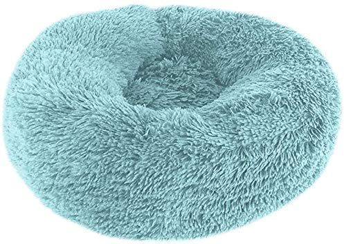 Aldenhoven Goods Hundebett Plüsch 40-120 cm Rund Katzenbett Hundekissen Katzenkissen Donut Hundekörbchen Blitzversand (Türkis, 70 cm)