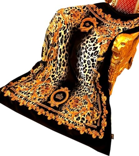 Harald Glööckler Luxus Wohndecke Pompöös by Casa Padrino Barock Kronen/Leopard/Gold Glitzersteinen