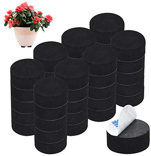 Skyzone 40 Stück unsichtbare Blumentopffüße für Pflanzen, Schwarze rutschfeste Blumentopf-Riser für Pflanzentöpfe im Innen- und Außenbereich, Möbelfüße zur Verhinderung von Kratzern auf dem Boden