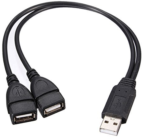 TuToy USB 2.0 EIN Stecker Auf 2 Dual USB Buchse Y Verteiler Nabe Netzkabel Adapterkabel-5PCS