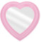 FOMIYES Schlafzimmer Tabletop Spiegel Wand Hängen Liebe Herz Geformt Kosmetik Spiegel für Frauen Mädchen Eitelkeit Zubehör Rosa