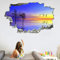 Kuletkear 3D Wandtattoo Wandaufkleber Wandsticker Wanddeko Landschaftssilhouette B 120 x H 80 cm für Wohnzimmer Schlafzimmer Flur Kühlschrank