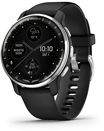 Garmin D2™ Air X10 Montre intelligente aviateur à écran tactile avec GPS, météo, appels et SMS, fonctions santé et bien-être et plus encore, noir