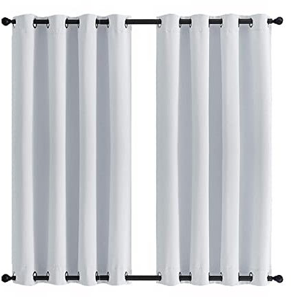 MENGH Rideaux d'extérieur avec Passants - 230 x 205 cm - Imperméables - Isolation Thermique - Coupe-Vent - pour Jardin, terrasse, pavillon, véranda, Balcon - Blanc - 1 pièce