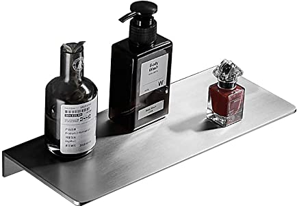 Biutimarden 30CM Duschablage Ohne Bohren SUS304 Edelstahl Badablage Gebürstet Selbstklebende für Badezimmer Schlafzimmer Küche Dusche Wandregal Wandmontage