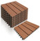 Cecaylie 11er Pack WPC Terrassenfliese,Braun Holzfliesen 30x30 cm - 1 m² .Ideal für den Außenbereich Klickfliesen für Balkon, Garten & Terrasse | einfach, schnell & praktisch verlegt