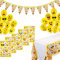 Teiliges Party-Set Emoji Kindergeburtstag Partydekoration mit Banner, Smiley Ballon, Party Geschenktüten, Emoji Smiley Latexballons, Geburtstagsfeierversorgungen Neuheit Hochzeit