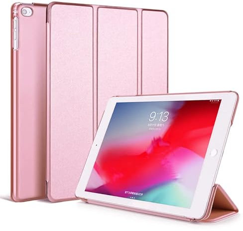 DV iPad 9.7 Inch 2017/2018 Smart Case Cover, Ultra Slim Lightweight Stand Case Shell with Translucent Back Cover, for Apple iPad 9.7(Air, Air 2 2017, 2018) Auto Sleep&Wake (Rose Gold)