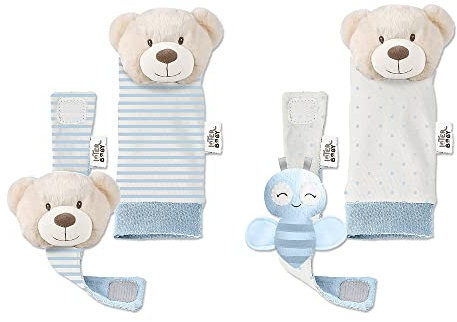 Set Hochets bébé pour pieds et poignets Ours bleu