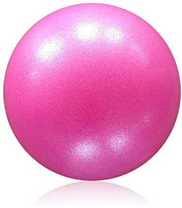 IUDWCG - 1 Pcs Yoga-Ball Übungsball kleiner Pilates-Ball 25cm weicher rutschfester Gymnastikball mit Pumpball Fitnessball kleiner Yoga Home Office (rosa)