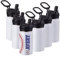 Sublimationswasserflaschen, blanko, 6 Stück, 340 ml, personalisierte isolierte Wasserflasche mit Strohhalm-Deckel und Griff, auslaufsicher, DIY-Geschenk für Sport, Reisen, Camping, Weiß