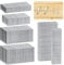 Tanstic Lot de 3624 agrafes à couronne étroite de calibre 18 de 6,35 mm avec kit d'assortiment de clous Brad, 1,9 cm, 2,5 cm, 3,8 cm, 3,8 cm, agrafes à finition galvanisée et clous de 2,5 cm, 5,1 cm