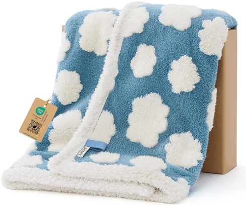 LE SURE Waterproof Dog Blankets for Small Dogs Cute Cozy 3D Jacquard,25x35