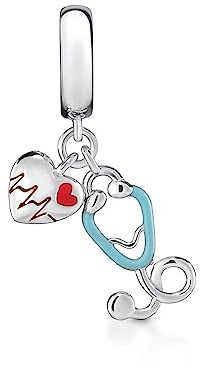 Streetculture Arzt Notarzt Doktor Ambulanz Stethoskop - Bettelarmband Anhänger Schmuck Dekoration Zubehör Geschenk Sterlingsilber