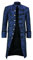 Halloween Herren Kostüm-Outfits Steampunk Oberteile Renaissance Mantel Gehrock Vintage Party Oberbekleidung Slim Fit Frack Mantel Uniform Versorgen Kölner Unterteile Uniform Frack Jacke（4-Blue，XXL）