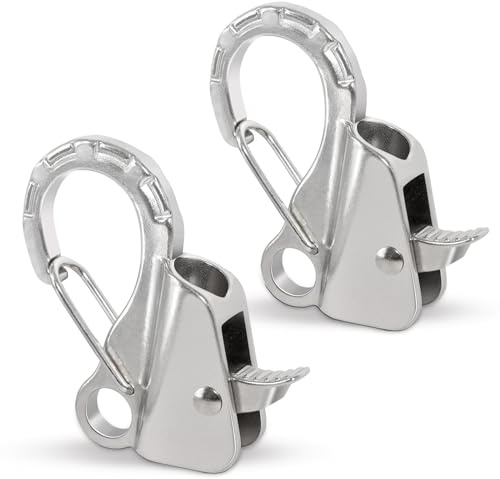 JYINCPED Boat Anchor Hook Sliding Hook,Stainless Steel Easy to Use Knotless Anchor System with Quick Release for 3/8 - 5/8 Rope Jet Skis PWCs Pontoon Jon Boat,Hold 8500 lbs