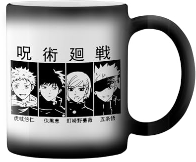Jujutsu Kaisen Anime characters Taza de café negro mágico Mug