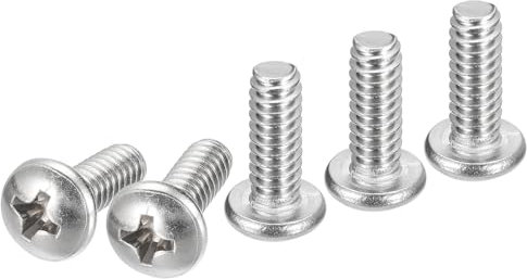 DTGN #10-24X1/2 Vis à Tête Cylindrique, 50 Pièces En Acier Inoxydable 304, Phillips, Filetage UNC Complet, Finition Brillante, Kit de Vis Et Boulons