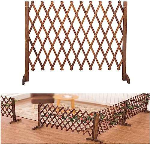 Zaun Holz Zaun Gitter Dekoration Teleskop Geländer Outdoor Garten Zaun Panel Garten Spalier Haustierzaun (Farbe: H71CM) (Farbe: H91cm) Interessant