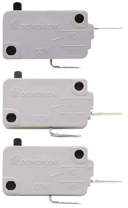 NOQUKA KW3A Microwave Oven Door Switch (16A 125/250V) - Normally Open & Normally Close, with 2 Normally Open and 1 Normally Close Door Interlock