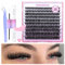 DIY Lash Extension Kit 60D 200pcs Individual Eyelash Extension Kit 8-16mm Cluster Lashes Kit with Lash Bond and Seal Wispy D Curl Individual Lashes Kit with Eyelashes Tools and Tweezers by TOOCHUNAG