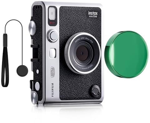 Rieibi Bouchon d'objectif pour Fujifilm Instax Mini Evo, Vert, Fuji Mini Evo