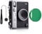 Rieibi Lens Cap for Fujifilm Mini Evo, Fuji Mini Accessories for Mini Evo Lens Cover with Anti-Loss Rope, PC Material Mini Evo Lens Cap with Flocking Internal - Green