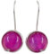 Ohrringe BEL Edelstein Achat Fuchsia gefärbt (Silber)