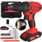 Cordless Combi Drill Set, 21V Cordless Drill and Screwdriver Set, 2 Speed Electric Power Drill, 25+1 Torque 45N.m Max Battery Hand Drill, 29pcs Accessories, 1.5Ah Li-ion Battery and Charger Included