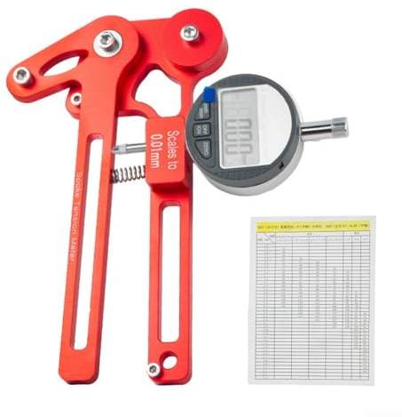 Speichenspannungsmesser Elektronische Uhr CNC Schneiden Schwarz Elektronisch Geeignet für 27 5 700C Räder (Rot Elektronische Uhr)