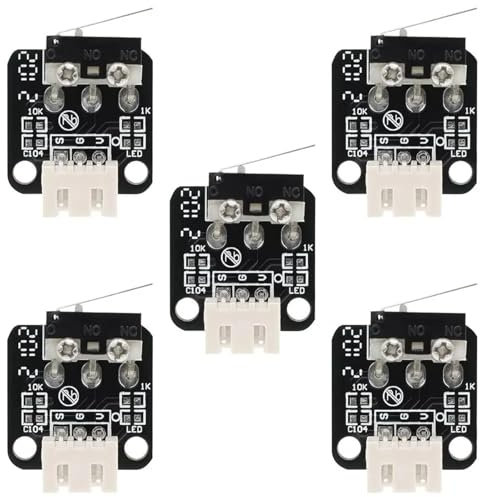 Micro interrupteur mécanique à 3 broches, 5 pièces, pièces d'imprimante 3D remplaçables, interrupteur de fin de course en plastique, interrupteur de réinitialisation, imprimante 3D