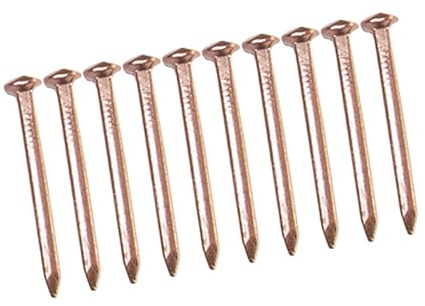 Folpus Kupfernägel, 10 Stück, praktisch, zuverlässig, leicht zu installieren, Schieferspikes, zum Abdecken von Möbeln, Booten, für Baumstümpfe, Bäume, 38mm