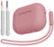 KOKOKA Silikon Hülle Schutzhülle Kompatibel für Airpods Pro 2/1 2023/2022/2019 mit Reinigungsset und Silikonband, Stoßfeste Weiche Schutzhülle Case für Airpods Pro 2nd/1st Generation, Bean Pink