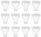 GU10 LED Kaltweißem Lampe 5W 6000K 400 Lumen Glühbirnen,Ersetzt 50W Halogen Leuchtmittel,GU 10 LED Warmweiss Nicht Dimmbar,Kein Flackern,Abstrahlwinkel 120° Reflektorlampen,AC 220-240V,12 Stück