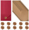 Bieiyhe 10 Stück Schönes Briefpapier Vintage Mit 10 Umschlag,Schreibpapier Set,Büttenpapier Briefset,Umschläge Antik,Briefumschläge Briefpapier Set,Schreiben Vintage Mit 10 Wachssiegel-aufkleber