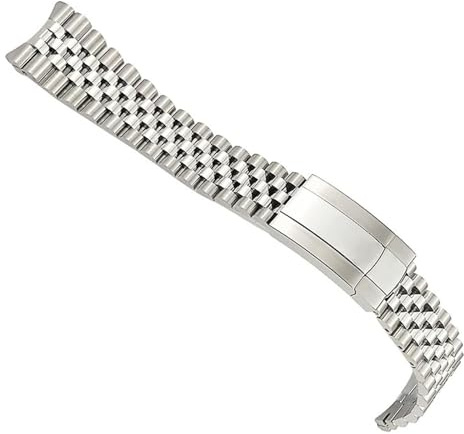 yaponuk 21 Mm 20 Mm Luxuriöses 904L-Uhrenarmband Aus Massivem Edelstahl Für Rolex Oyster Perpetual Datejust Silberarmband(20mm)