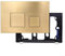 Feeshoppher Dual Flush Plate,Fit Chrome Plated Dual Flush Plates Designed Exclusively For The Complete Range Of For GEBERIT Toilet Options(Brushed Gold)