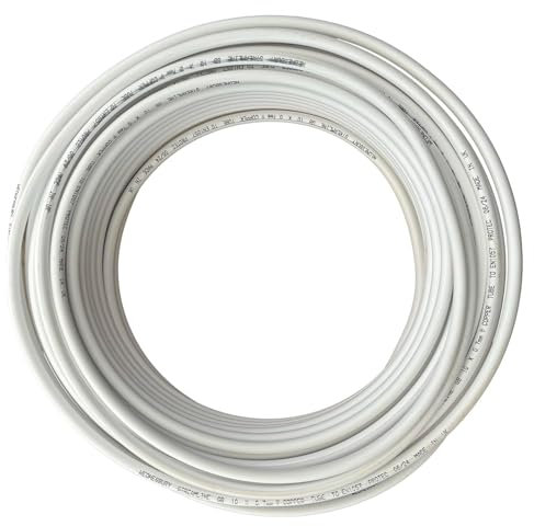 PVC Coated Oil Line 10mm Copper Pipe. Microbore Copper Coil for Oil Fired Central Heating Boilers. for Use Underground or Above Ground. (50 Metres)