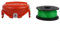 Lignes de bobines et couvercles de bobine, lignes et couvercles de rechange, pour coupe-herbe orange capuchon et ligne compatible avec GL7033 GL9035