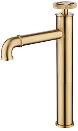 Évier de Salle de Bain Industriel en Laiton, Robinet mélangeur de Bassin, Robinet de lavabo de Salle de Bain à Un Trou, poignée de Roue, Robinet de Rauque de Bassin Grand
