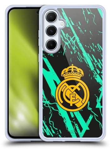 Head Case Designs Offizielle Real Madrid CF Grün-Gold Urban Gel Handyhülle [Militärischer Schutzgrad] Kompatibel mit Samsung Galaxy A55 5G