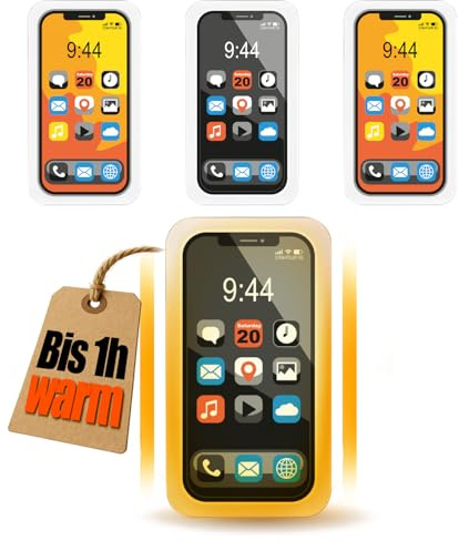 com-four® 4X Taschenwärmer wiederverwendbar, Handwärmer im Smartphone | Wärmepads für kalte Tage und unterwegs - Wärmeknickkissen