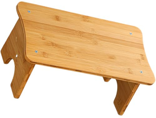Ciieeo Tabouret de Toilette Bas Portable Bois pour Adultes Marchepied sous Bureau Antidérapant