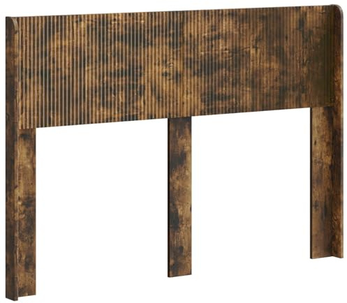 vidaXL Kopfteil Geräucherte Eiche PB, Schlafzimmer, modernes Design, Kopfteil aus Holz, schlanker Stil, schicke Deko, praktisches Element für Deine Wohnung