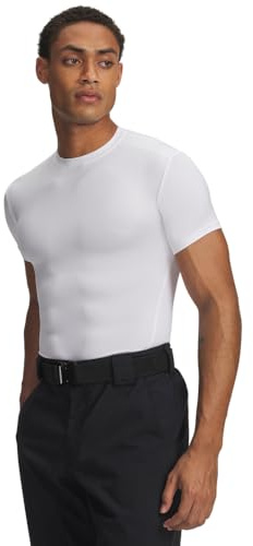 Under Armour Men's HeatGear Compression Tactical Short Sleeve T-Shirt - White, Medium