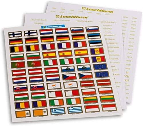 Leuchtturm LEEURO3 Sticker-Set für neutrale Münzblätter