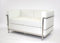 Charles L. Corbusier LC2-2 2-Sitzer-Sofa, Leder, Weiß