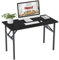 Need Klapptisch Computertisch Schreibtisch Klassischer Klappbarer Tisch 120CM aus Holzwerkstoffen und Metallframe,Konferenztische,PC Tisch Bürotisch Esstisch für Zuhause und Büro,120 * 60CM,AC5CB