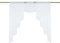HongYa transparenter Voile Scheibengardine Tunnelzug Kurzstore Küche Kleinfenster Gardine H/B 145/140 cm Weiß