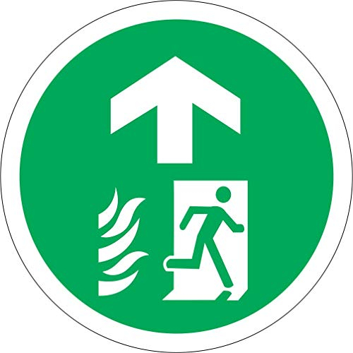 Indigos UG Aufkleber Notausgang voraus Bodenmarkierung aus rutschfester Folie - 40x40cm